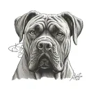 Cane Corso Italian tattoo design idea