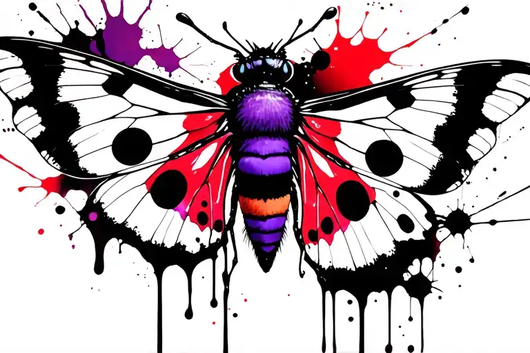 purple butter fly tattoo design idea
