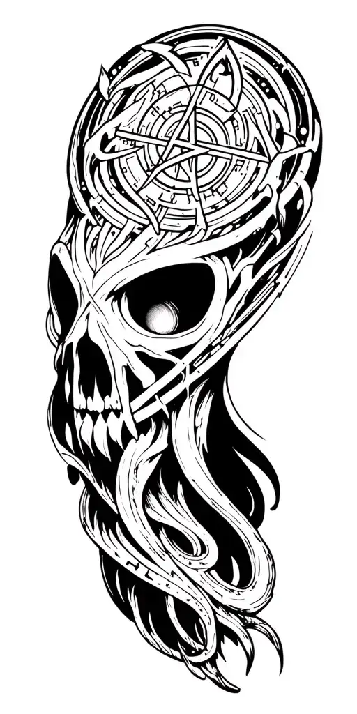 Cthulhu Mythos Symbols, the Elder Sign, Ry'leh, Necromomicon Symbol tattoo design idea