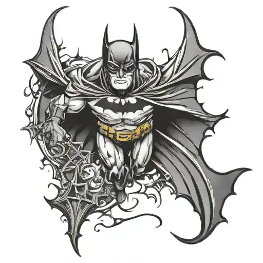 Batman logo dark night tattoo design idea