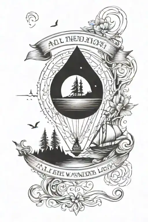 all those who wander aren't lost  tattoo design idea