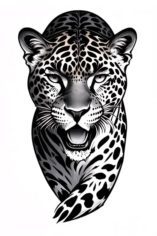 jaguar emerging tattoo design idea