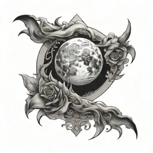 Luna tattoo design idea
