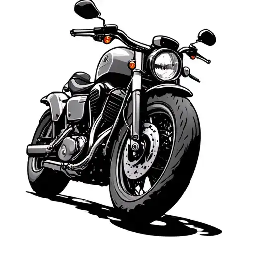 Adventure Motorcycle tattoo design idea