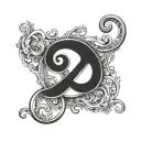 ampersand symbol tattoo design idea