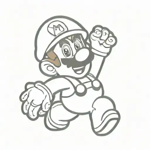 Super Mario 64 Star tattoo design idea