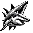 a shark on the shin approaches the knee tattoo tattoo design idea