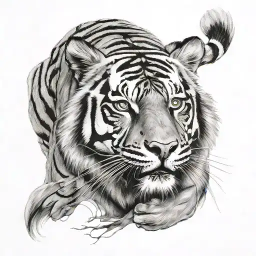 Pectoral Tiger Inspired tatoo tattoo design idea
