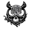 "Jaxson" Negative Shading filling script font tattoo design idea