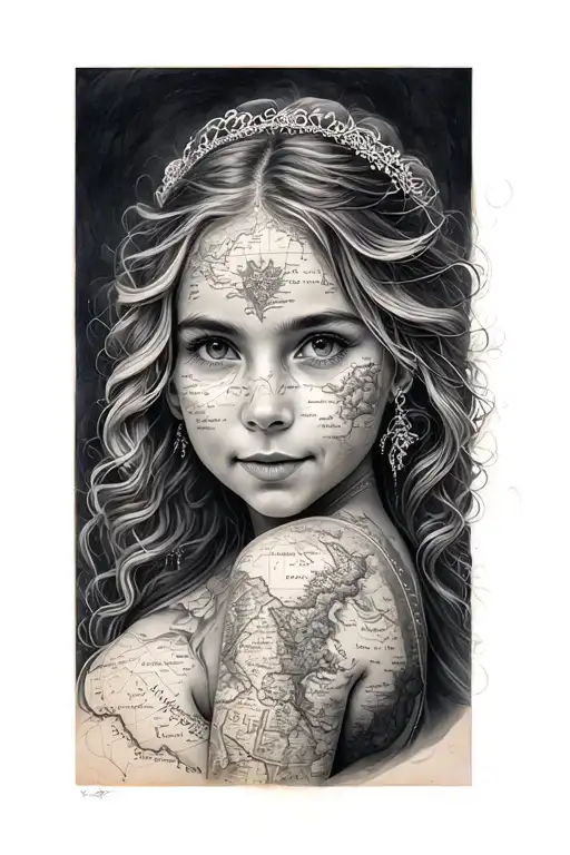 old looking atlas. north east England as home. Perth Australia engagement. Phuket wedding. Kerry as second home. 2 kids tattoo design idea