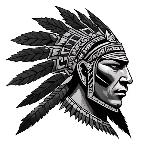Ajolote Azteca Warrior tattoo design idea
