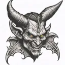 Devil In Ear tattoo design idea