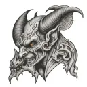 Devil In Ear tattoo design idea