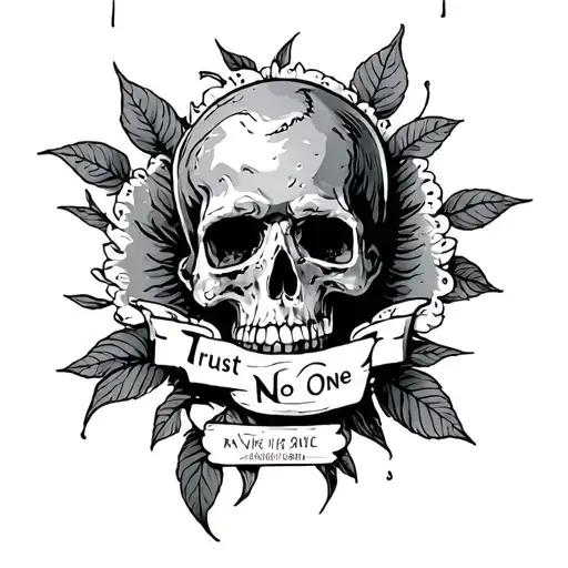 Trust No One tattoo design idea