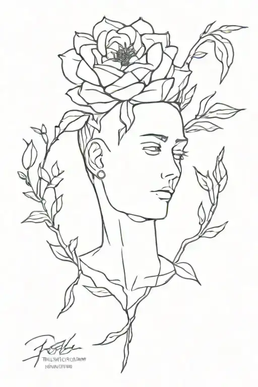 Minimalist fine line with broken flowers to represent “beauty in the breakdown”. machine gun kelly tattoo design idea