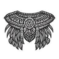 Aztec necklace tattoo design idea