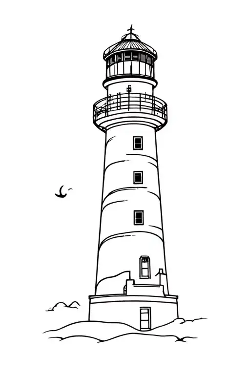 Lighthouse tattoo design idea