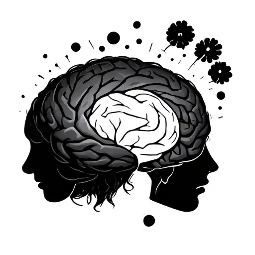 overthinking,having anxiety mental health tattoo design idea