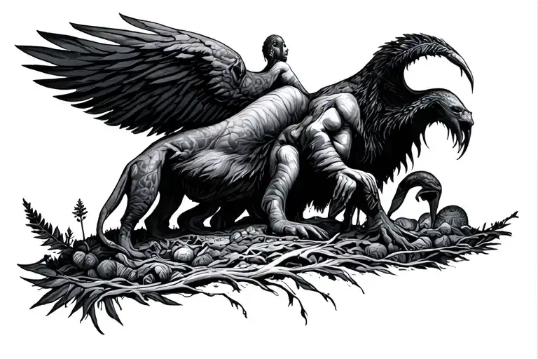 7 Days Of Creation evolution Life tattoo design idea