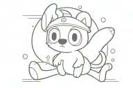 BLUEY CARTOON tattoo design idea