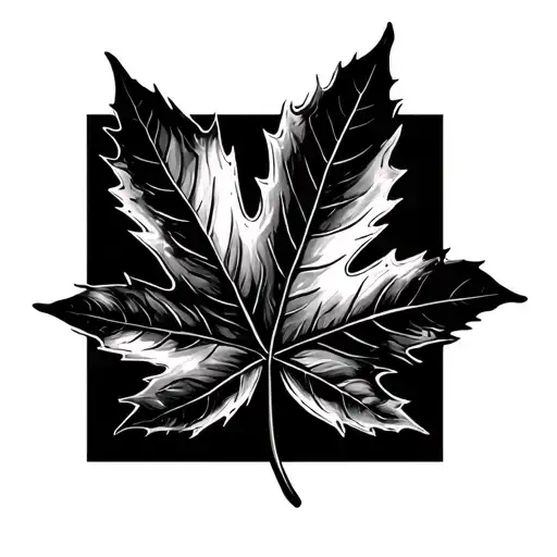 white oak leaf tattoo design idea