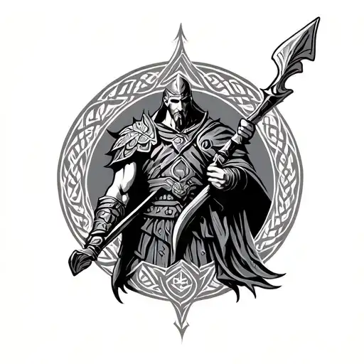 Warrior Celtic tattoo design idea