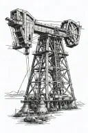 oilfield derrick tattoo design idea