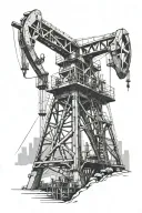 oilfield derrick tattoo design idea