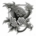 Japanese Rectangle tattoo design idea