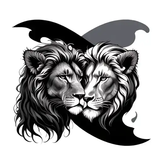 virgo and leo zodiac tattoo design idea