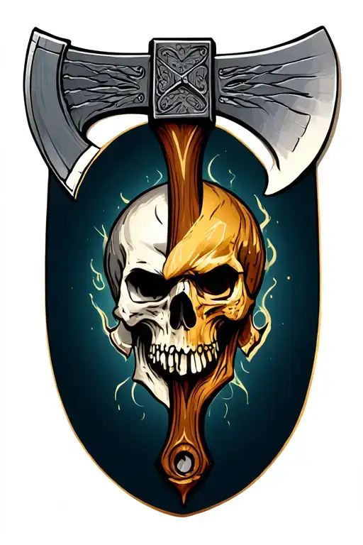 2-headed axe tattoo design idea