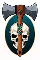 2-headed axe tattoo design idea