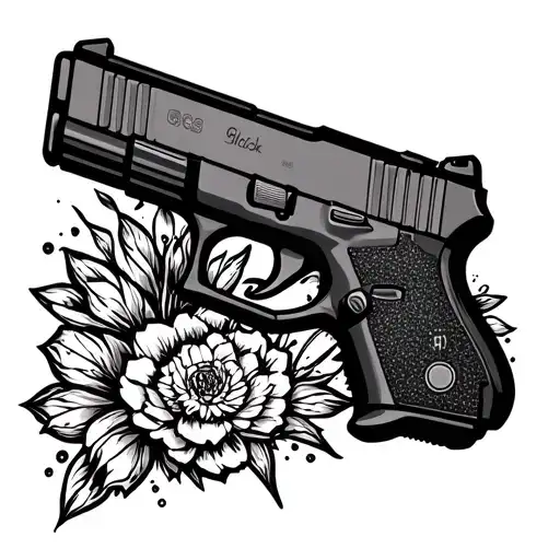 Glock 19 tattoo on the hip tattoo design idea