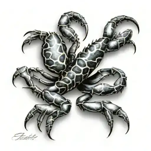 scorpio with freckles tattoo design idea