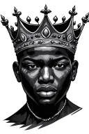 Crown black African tattoo design idea