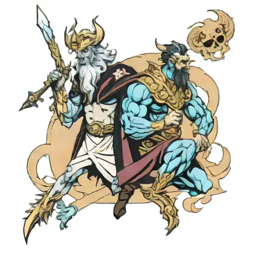 Zues Poseidon and hades tattoo design idea