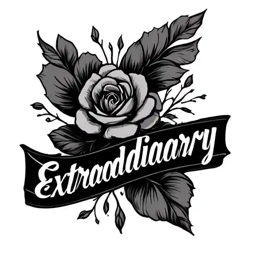 Lower back tattoo. 1 to 2 inches. Simple and sexy. Word is "Extraordinary".  tattoo design idea