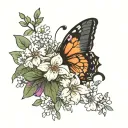 march august birth flowers tattoo design idea