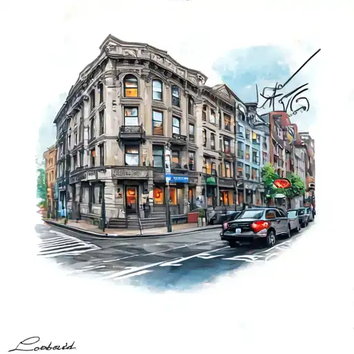 lombard street tattoo design idea