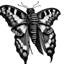 Gypsy Moth tattoo design idea