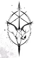 sagittarius, virgo and capricorn fusion zodiac tattoo design idea