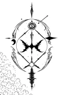 sagittarius, virgo and capricorn fusion zodiac tattoo design idea