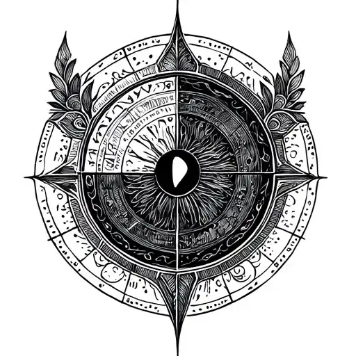 DotWork Zodiac Virgo (main) combined with Zodiac cancer (ascendant) tattoo design idea