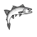 Trout tattoo design idea