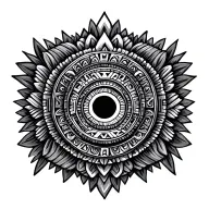 Aztec, ring,  tattoo design idea