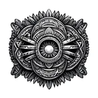 Aztec, ring,  tattoo design idea