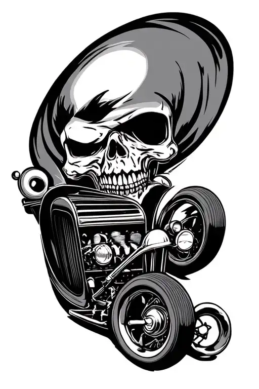 hot rod tattoo design idea