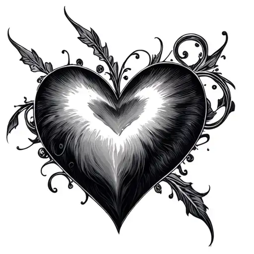 K Heart tattoo design idea