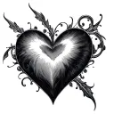 K Heart tattoo design idea