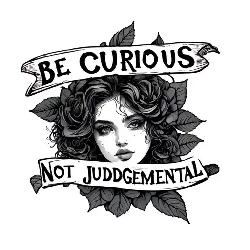 Be Curious Not Judgemental tattoo design idea